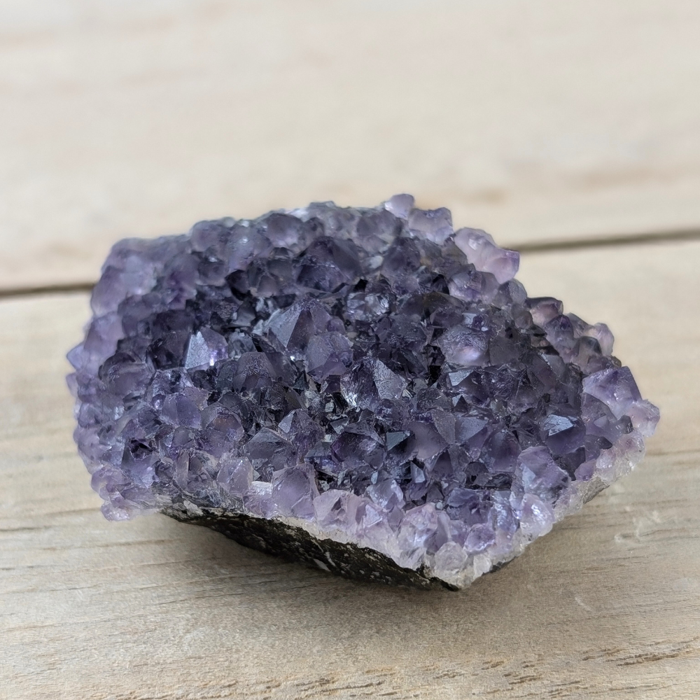 Close-up of Rainbow Amethyst with shimmering surface