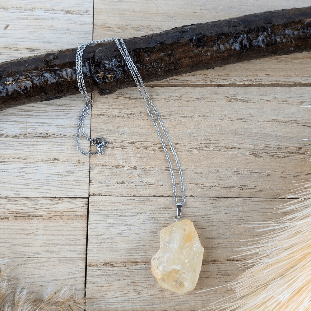 Natural Citrine Pendant for Success and Confidence