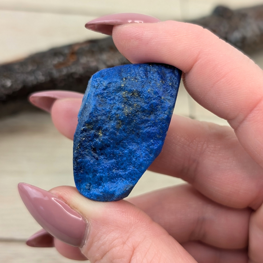 Raw Lapis Lazuli crystal for chakra healing and manifestation