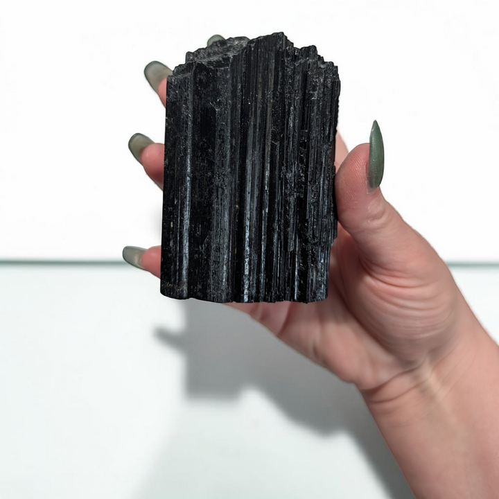 black stone for protection and crystal for the root chakra. Use for shadow and energy work. Find black tourmaline crystals in-store or online now at Zen Collection Metaphysical Store Canada