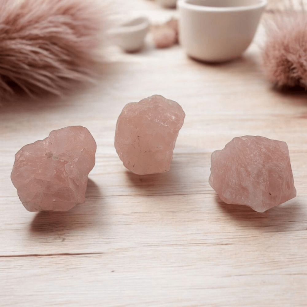 Rose quartz crystal with incense hole