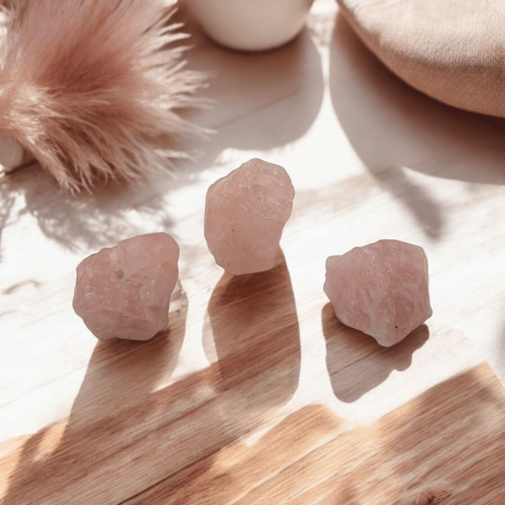 Heart chakra incense burner made of rose quartz