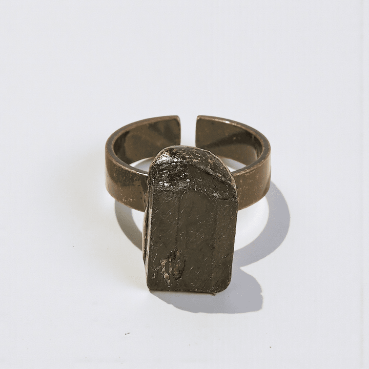 Black Tourmaline Open Cuff Ring