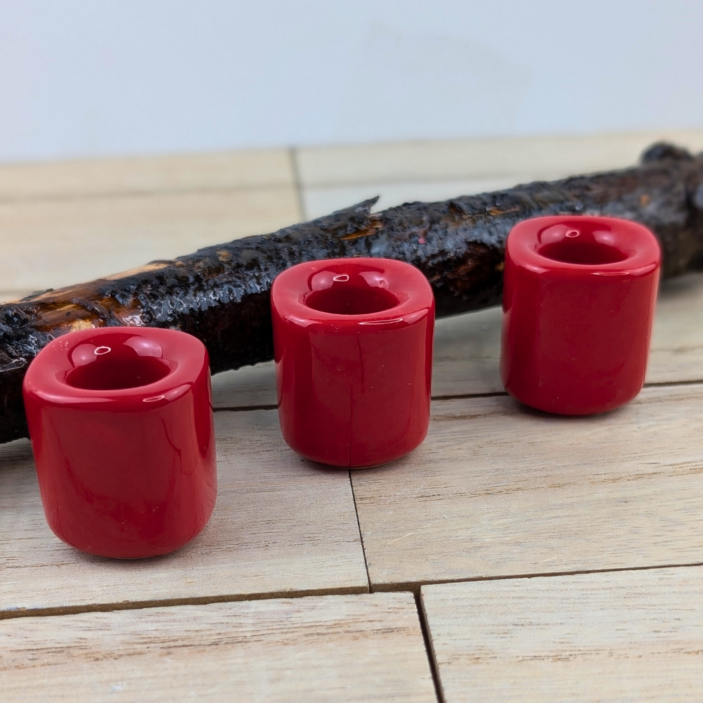 Red chime candle holder for love and protection rituals