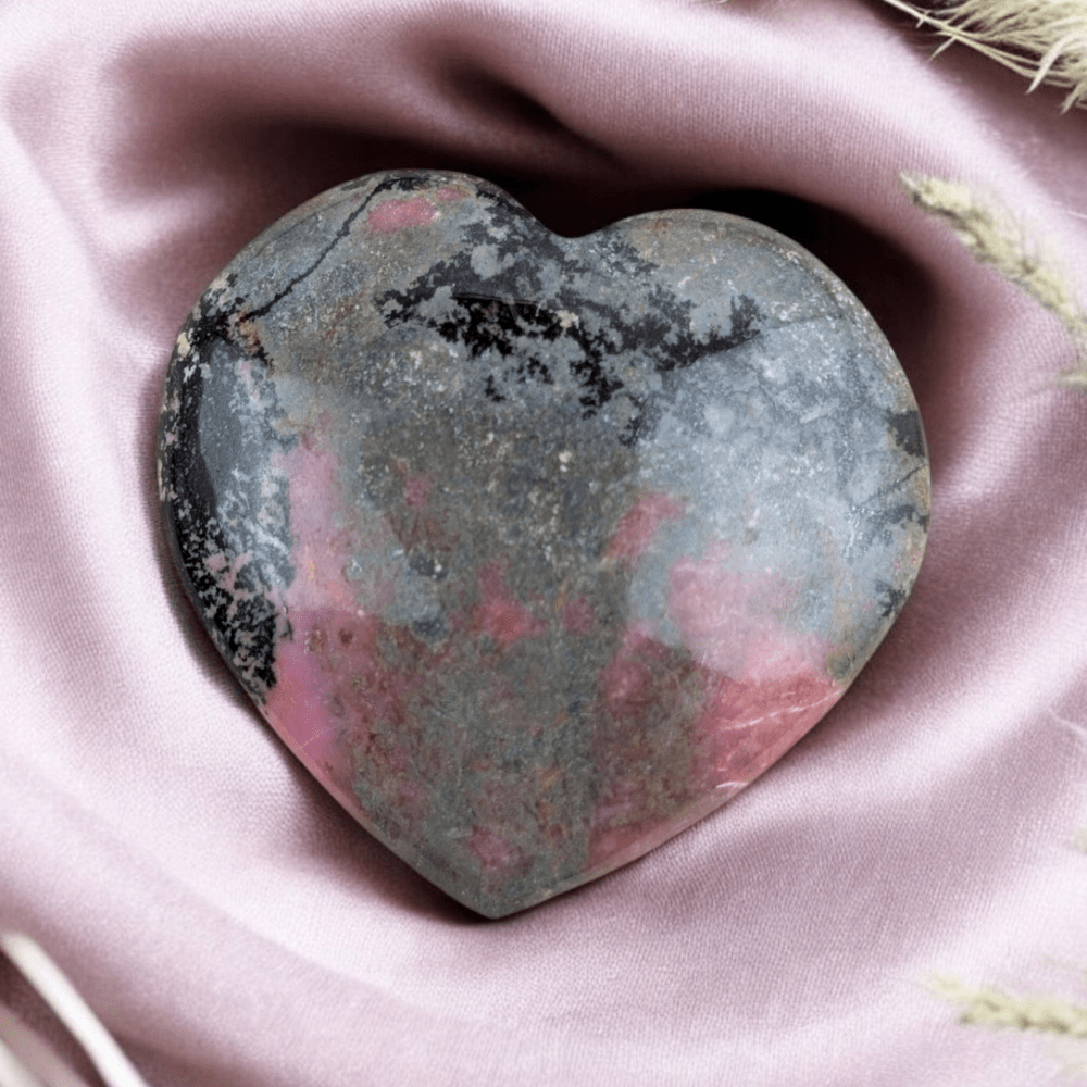 Sacred Heart Rhodonite Crystal for love and healing