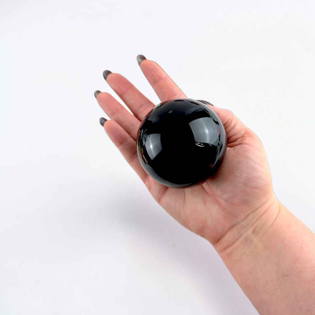 Root Chakra Crystals - Black Obsidian Crystal Sphere available at zen collection metaphysical supply store in Barrie
