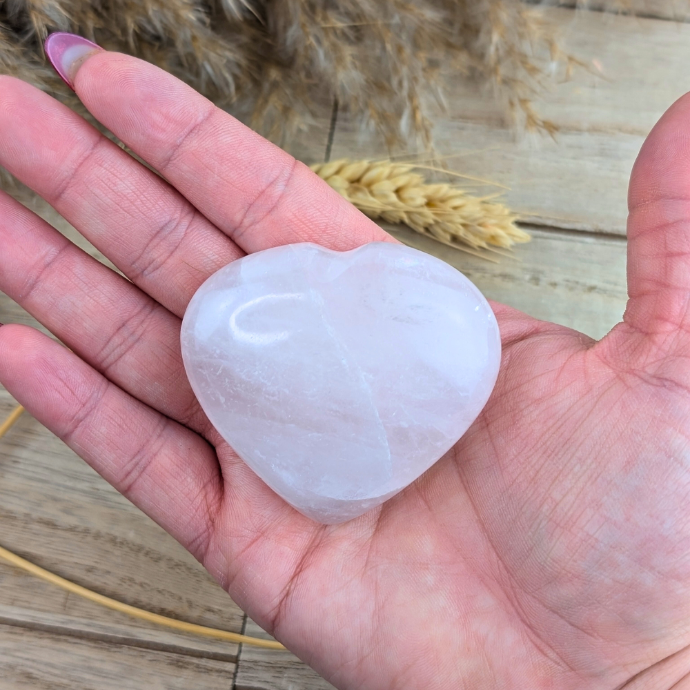 Zen Collection’s rose quartz crystal heart promoting love and compassion.