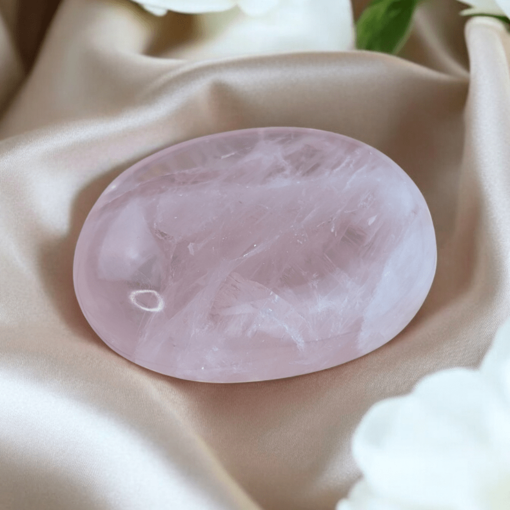 Piece of Rose Quartz crystal for emotional healing