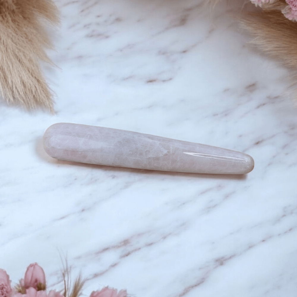 Rose Quartz wand for meditation and self-love