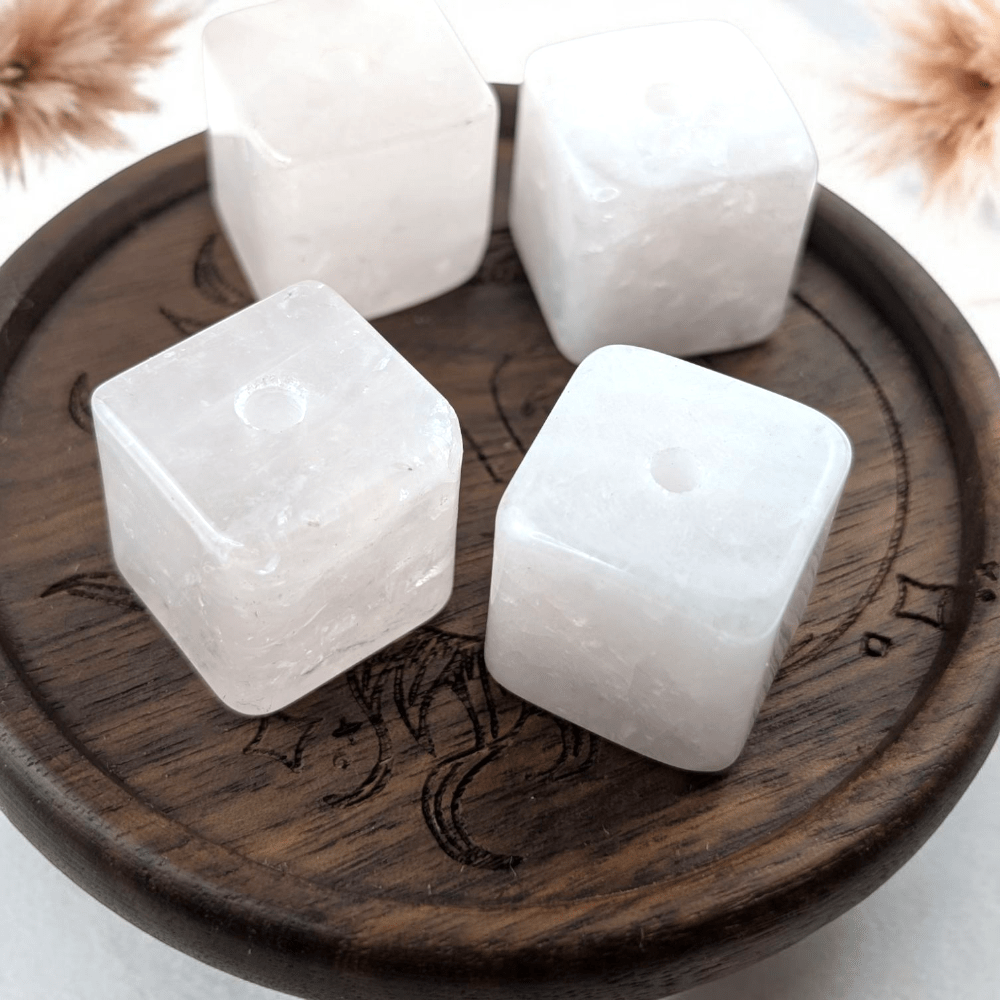 Polished rose quartz incense base