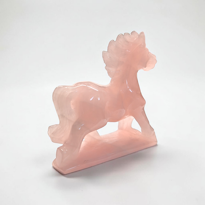 Rose Quartz Crystal Horse Carving | Rose Quartz | Overcoming Heartbreak and Moving Forward | Available in-store or online at Zen Collection Metaphysical Store Near Me Canada