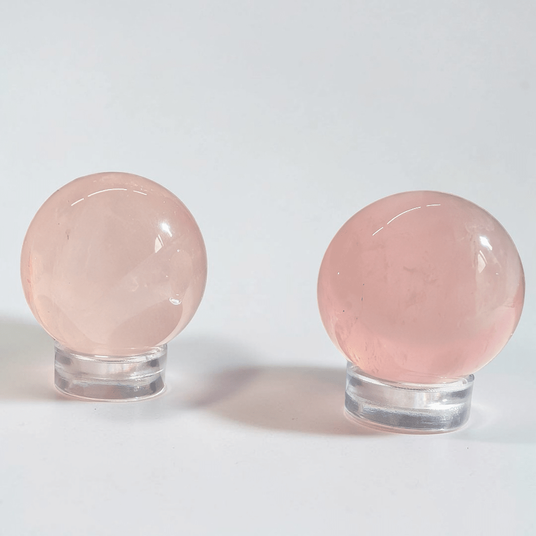 crystals heart chakra rose quartz sphere available at Zen Collection Crystal Store in Barrie 