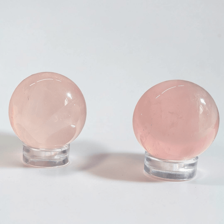 crystals heart chakra rose quartz sphere available at Zen Collection Crystal Store in Barrie 