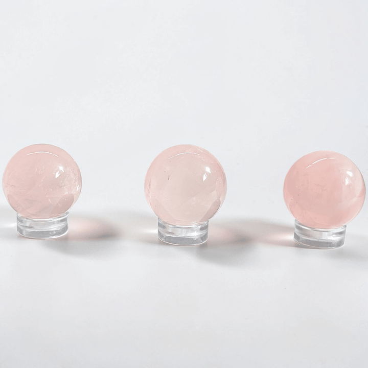 crystals heart chakra rose quartz sphere available at Zen Collection Crystal Store in Barrie 