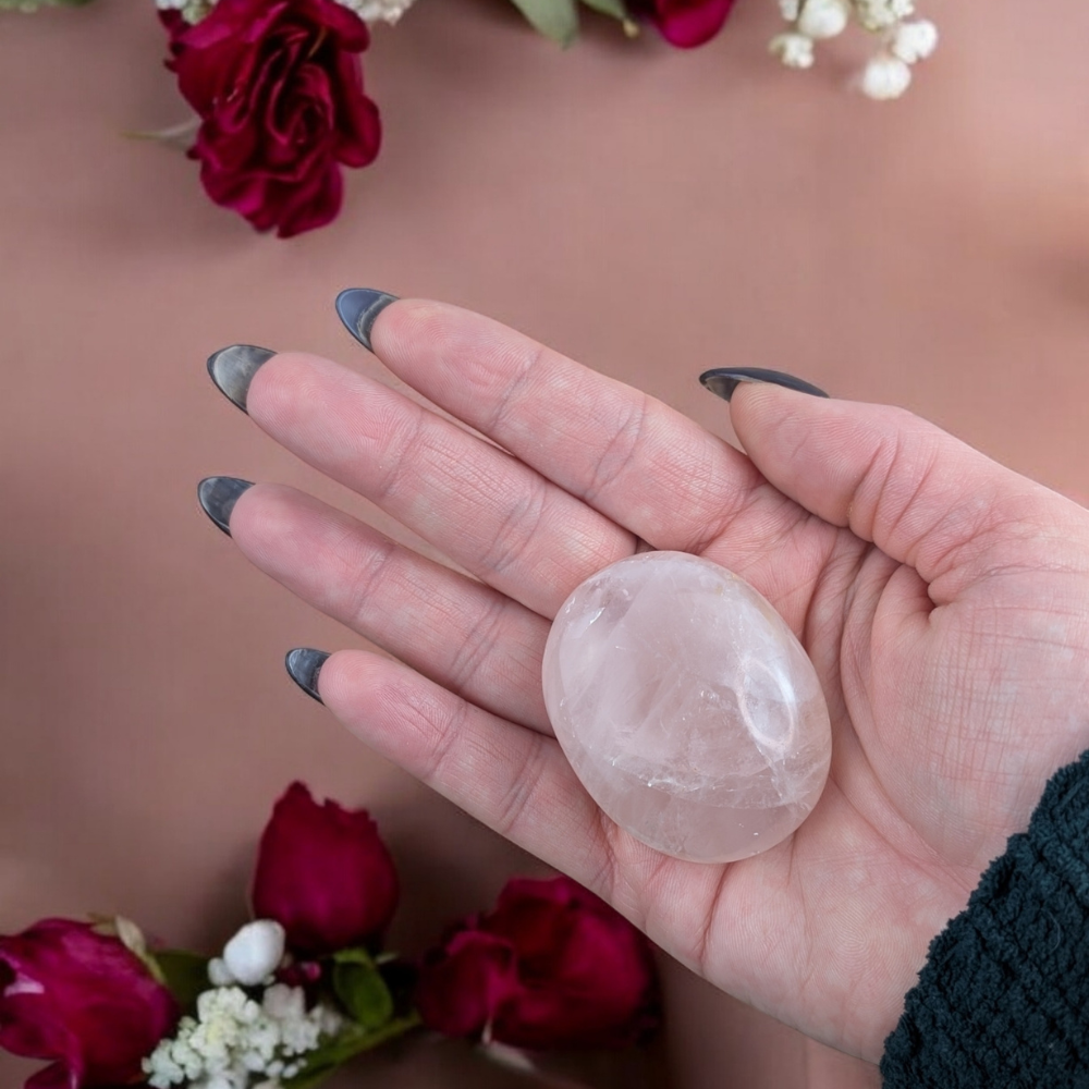 Rose Quartz Crystal for self-love and compassion rituals.