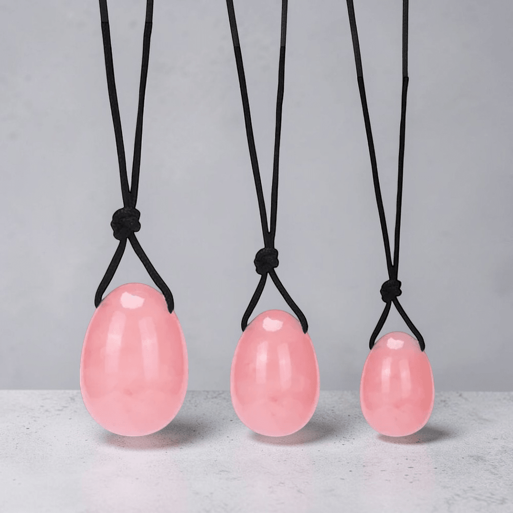 Shop high quality rose quartz yoni egg set in-store or online now at Zen Collection Metaphysical Store Canada 