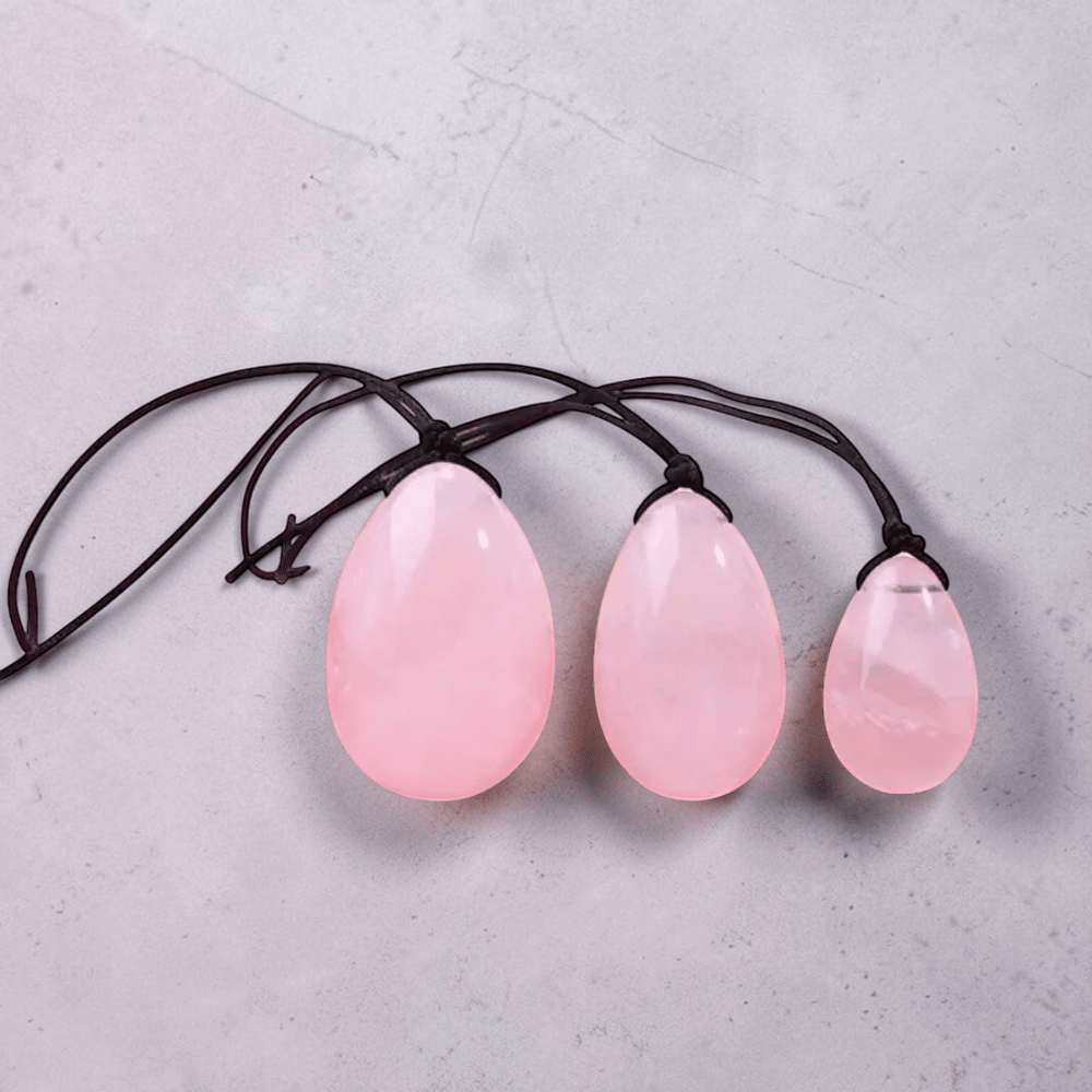 Shop high quality rose quartz yoni egg set in-store or online now at Zen Collection Metaphysical Store Canada 