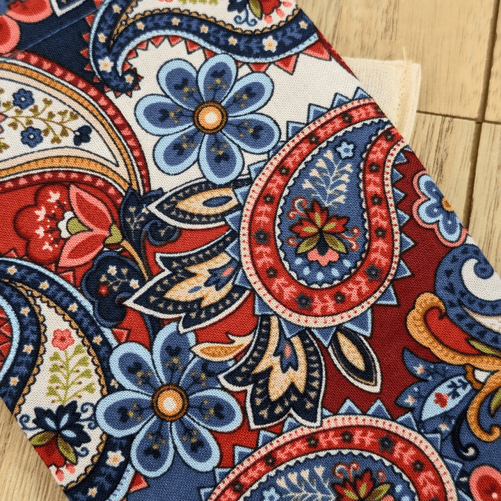 Floral paisley neck and eye pillow set for sensory relaxation