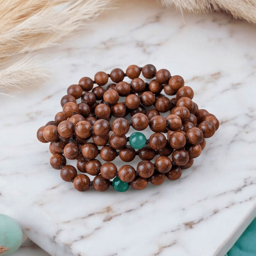 Hand-knotted Sacred Earth Mala necklace