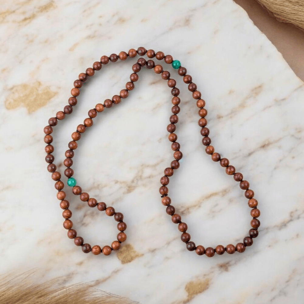 Wrap-around mala beads for spiritual practice