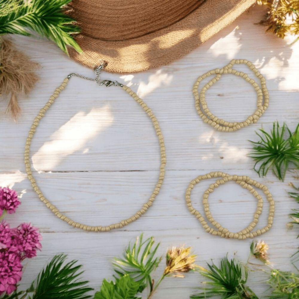 sand seed bead jewelry set