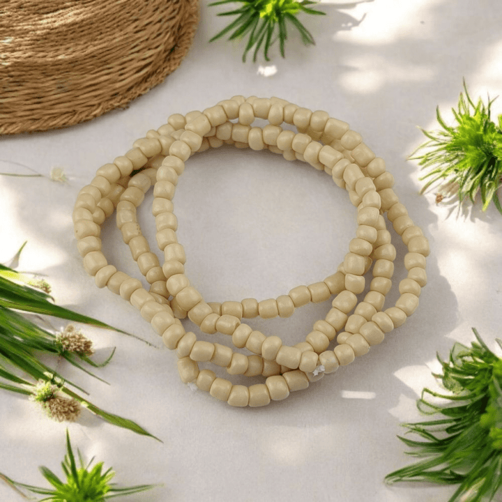 neutral summer bead jewelry set
