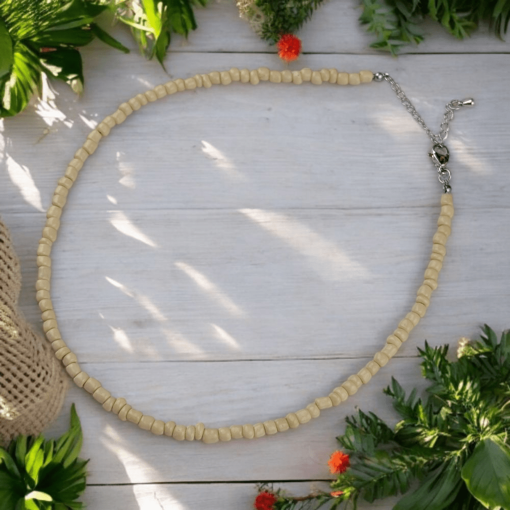 sand tone beaded choker
