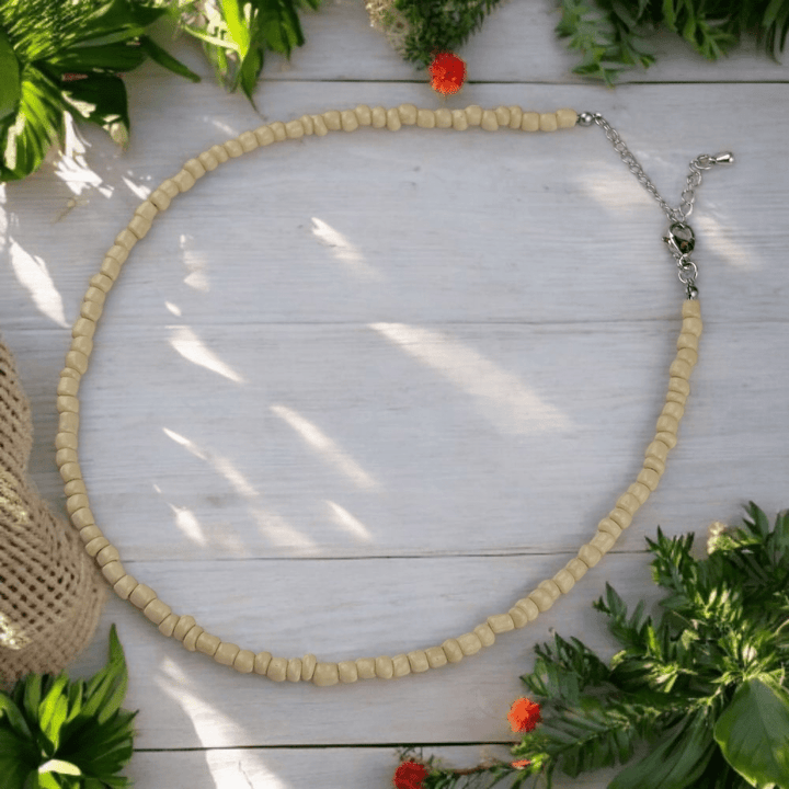 sand tone beaded choker