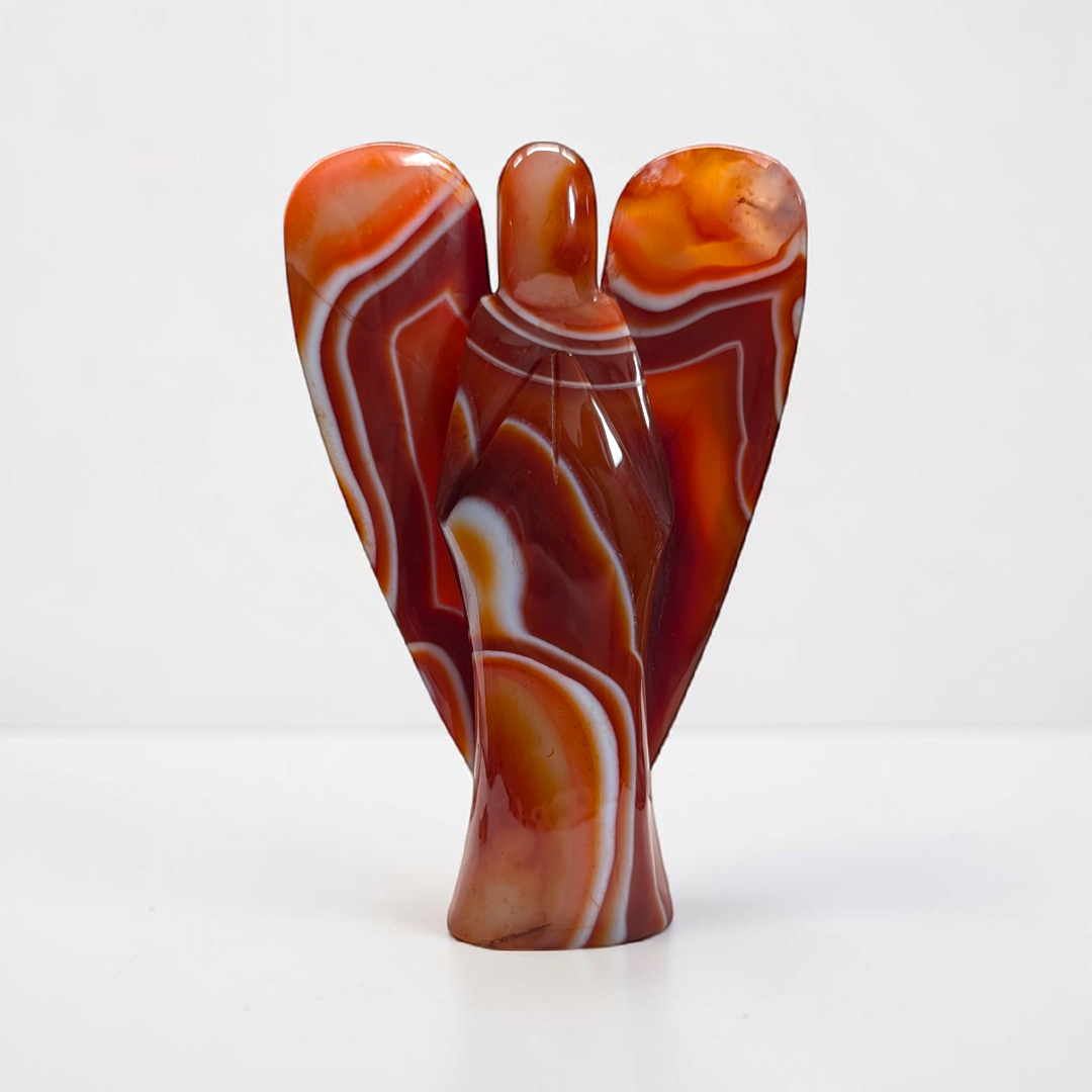 Sardonyx Crystal Angel Carving | Sardonyx | Fertility and Sacral Chakra Support | Shop in-store or online with Zen Collection Metaphysical Store Near Me Canada