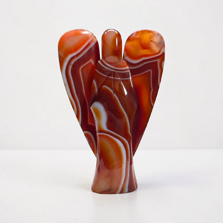 Sardonyx Crystal Angel Carving | Sardonyx | Fertility and Sacral Chakra Support | Shop in-store or online with Zen Collection Metaphysical Store Near Me Canada