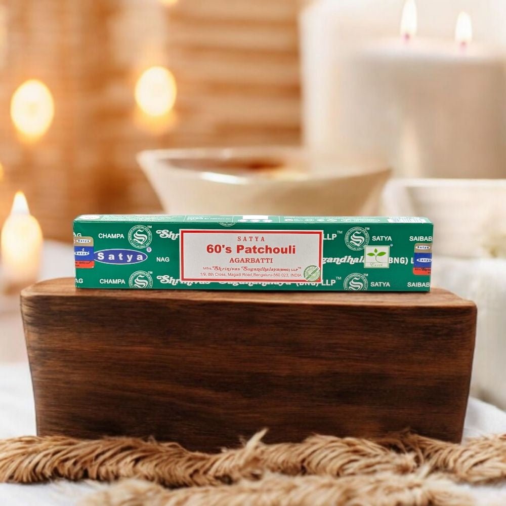 Satya 60 Patchouli Incense Sticks – Handmade in India