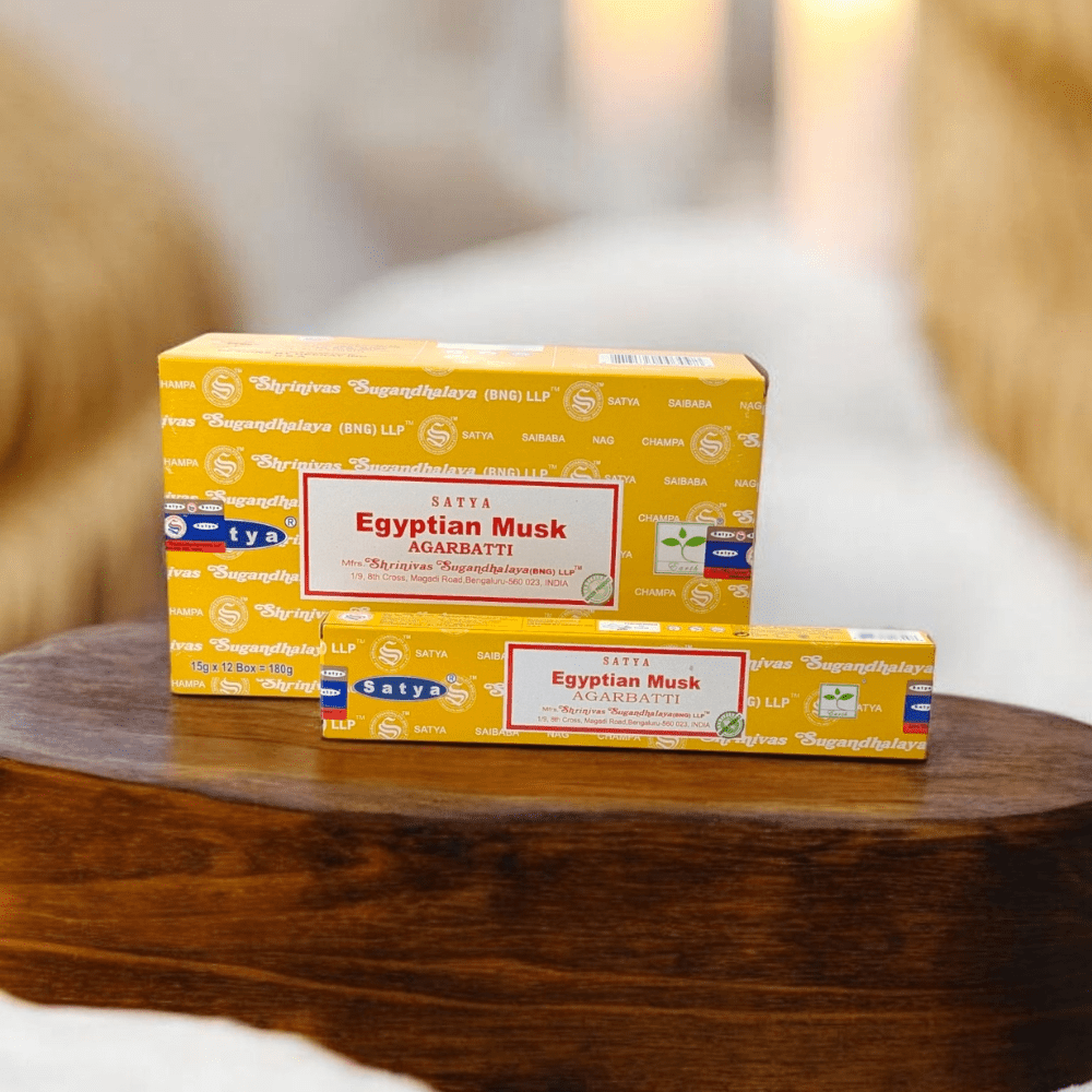 Satya Egyptian Musk Incense Sticks – Hand-Rolled in India