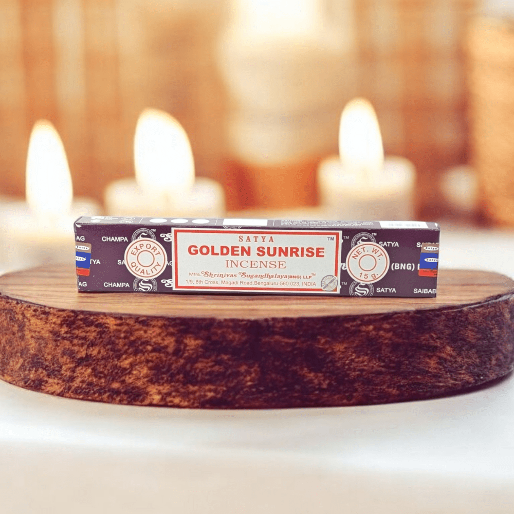 Satya Golden Sunrise Incense Sticks – Hand-Rolled in India