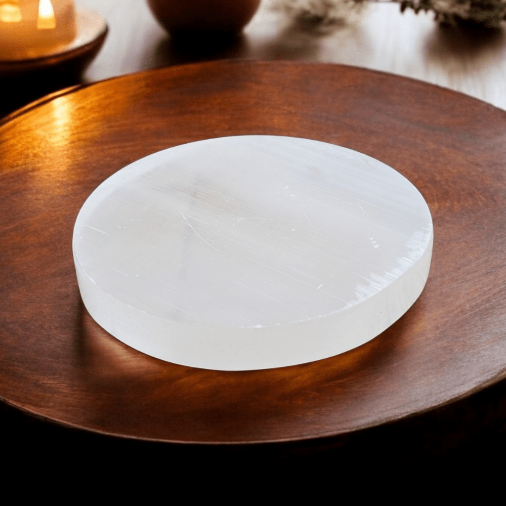 Ethically sourced Selenite Crystal Charging Plate from Zen Collection