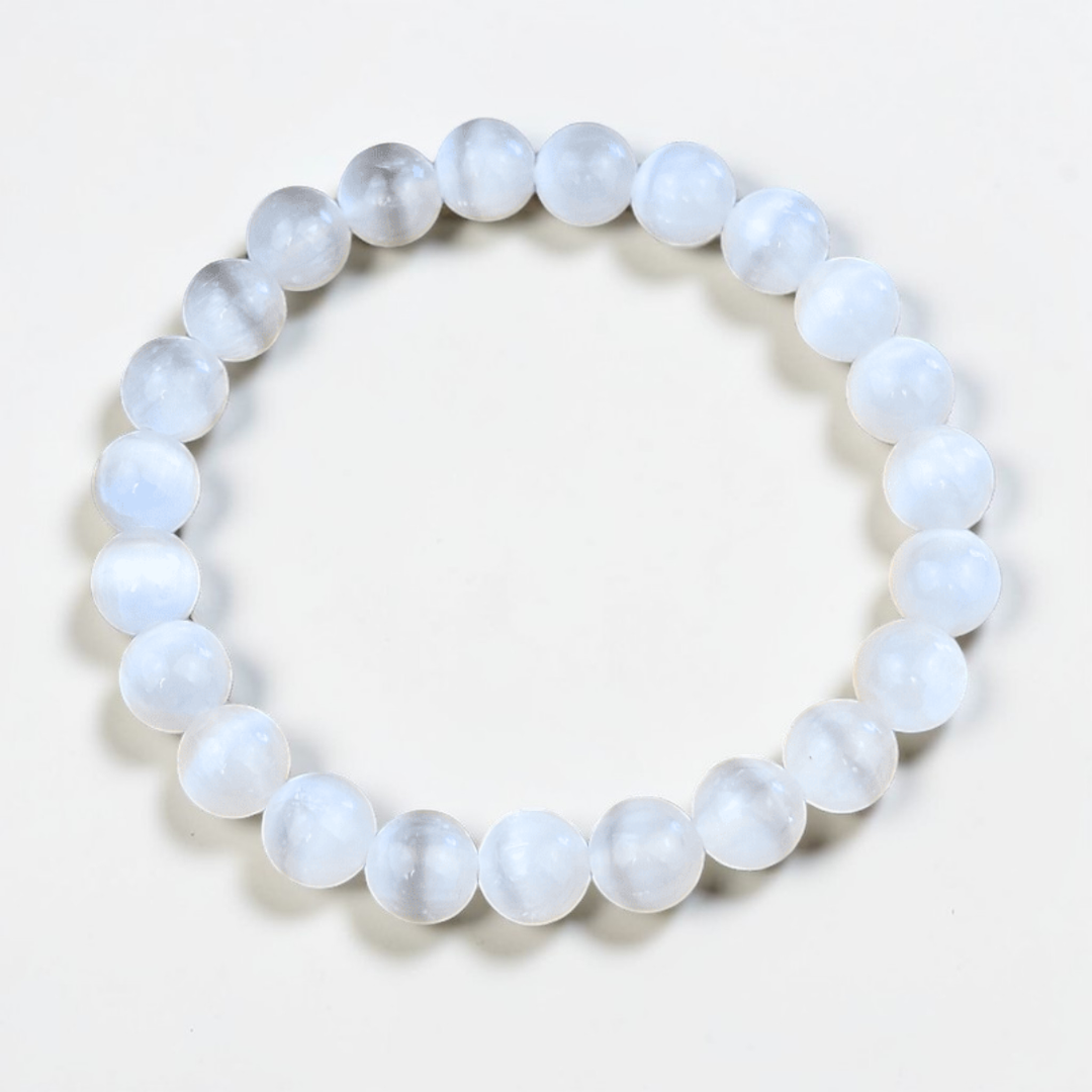 Crystal bracelet with protective Selenite beads from Zen Collection