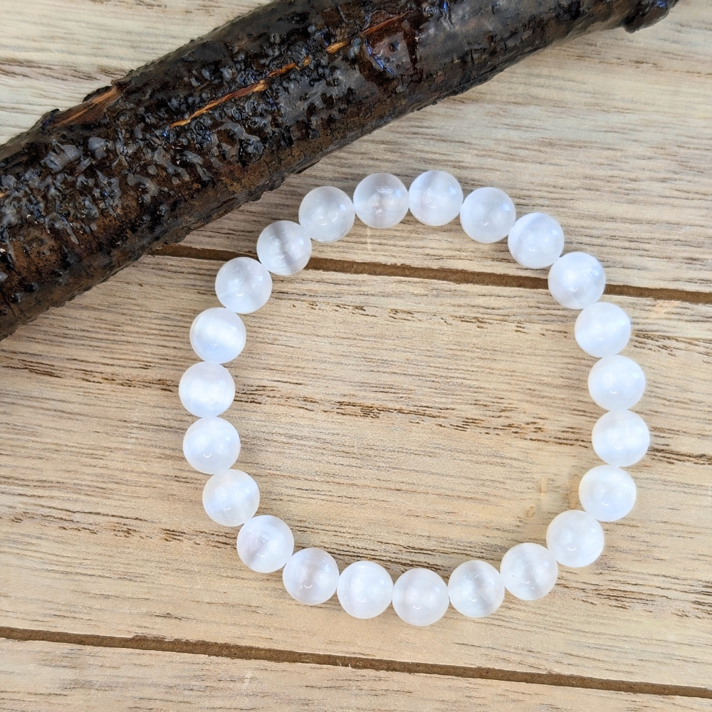 Selenite Crystal Bracelet to cleanse energy fields and ward off negativity