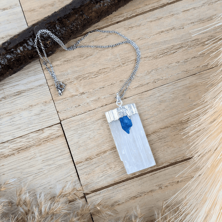Healing Crystal Necklace for Throat Chakra Alignment