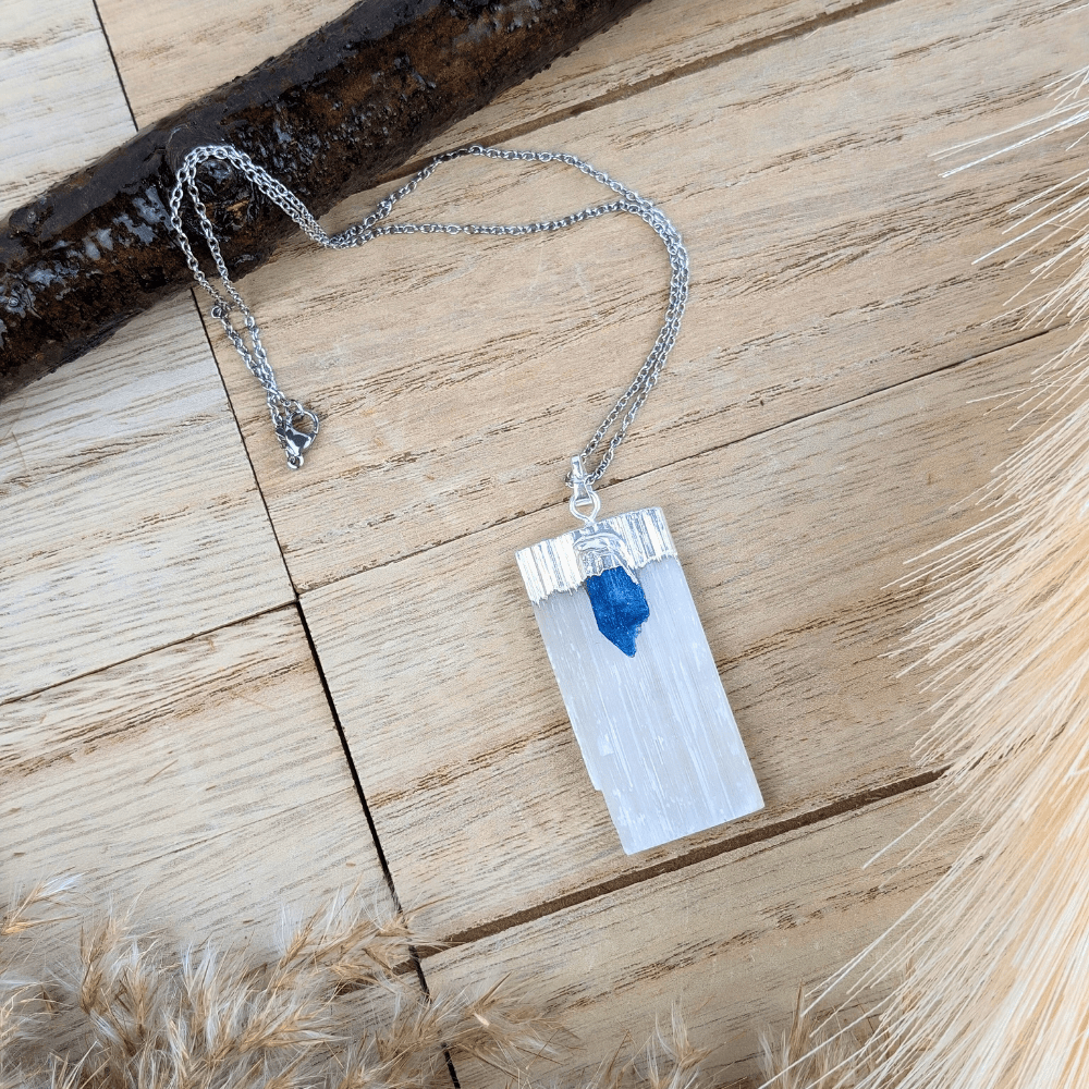 Healing Crystal Necklace for Throat Chakra Alignment