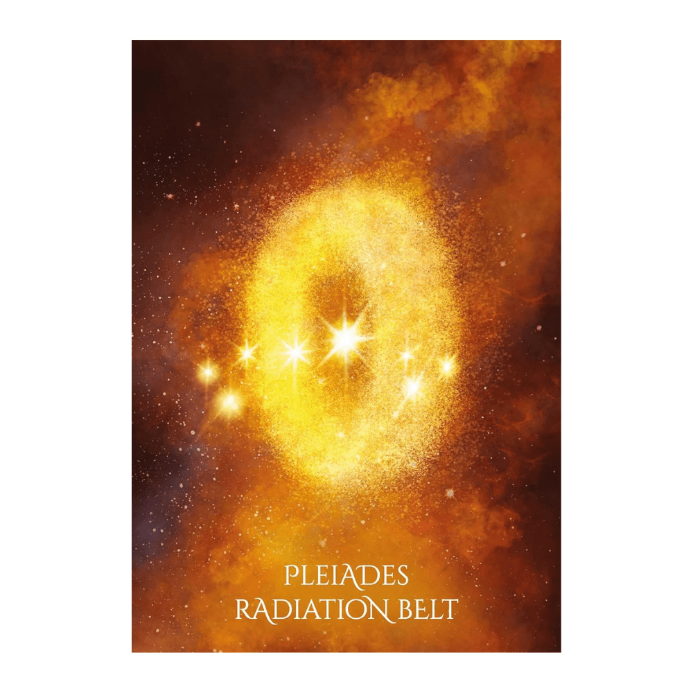 starseed oracle cards on metaphysical background