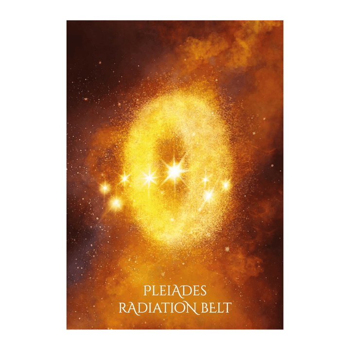 starseed oracle cards on metaphysical background