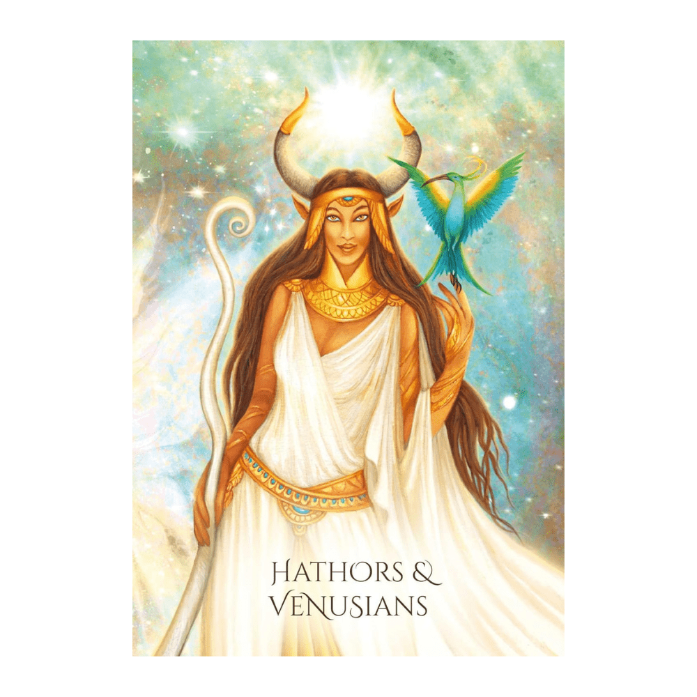 pleiadian star being oracle card illustration