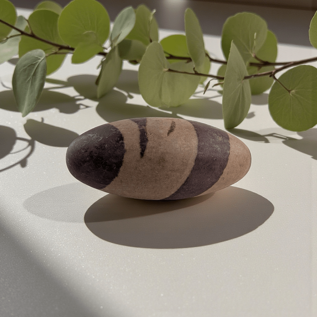 Shiva lingam stone for grounding and balance available at Canadian crystal store zen collection in Barrie 