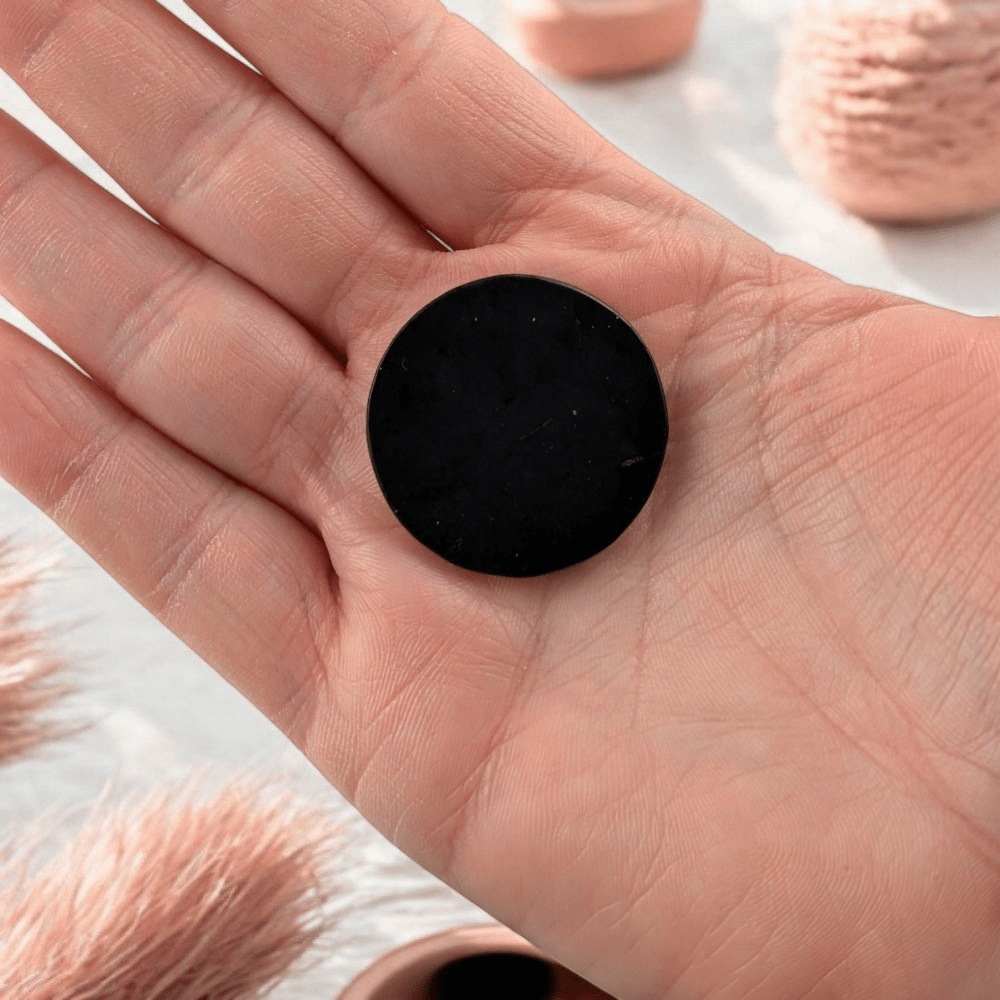 Large round Shungite sticker for electronics