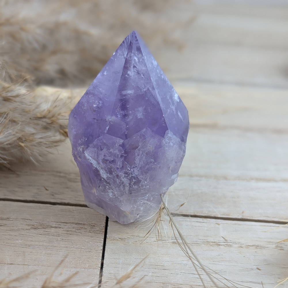 Small Amethyst Point with natural purple hues