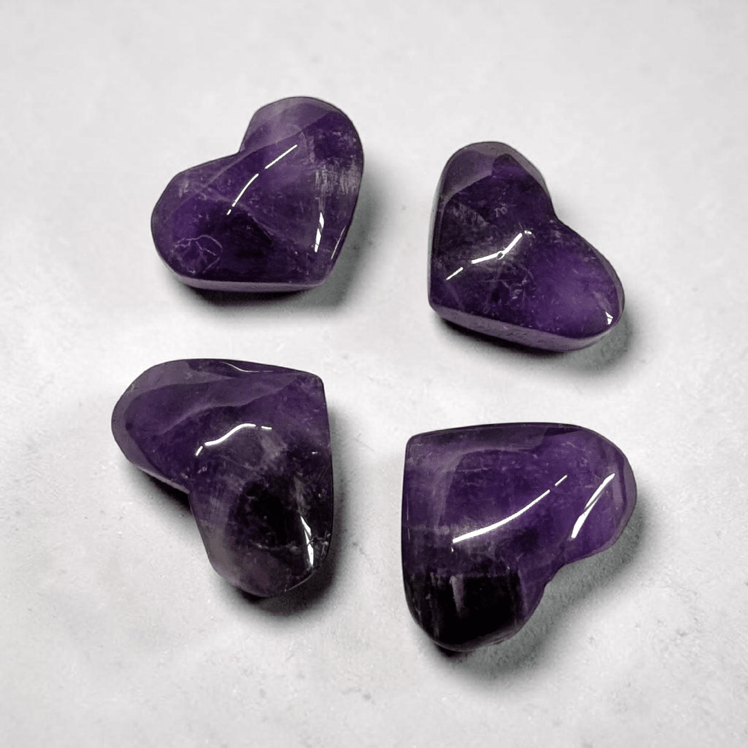 crown chakra crystal Amethyst heart  for higher self connection available at zen collection metaphysical store