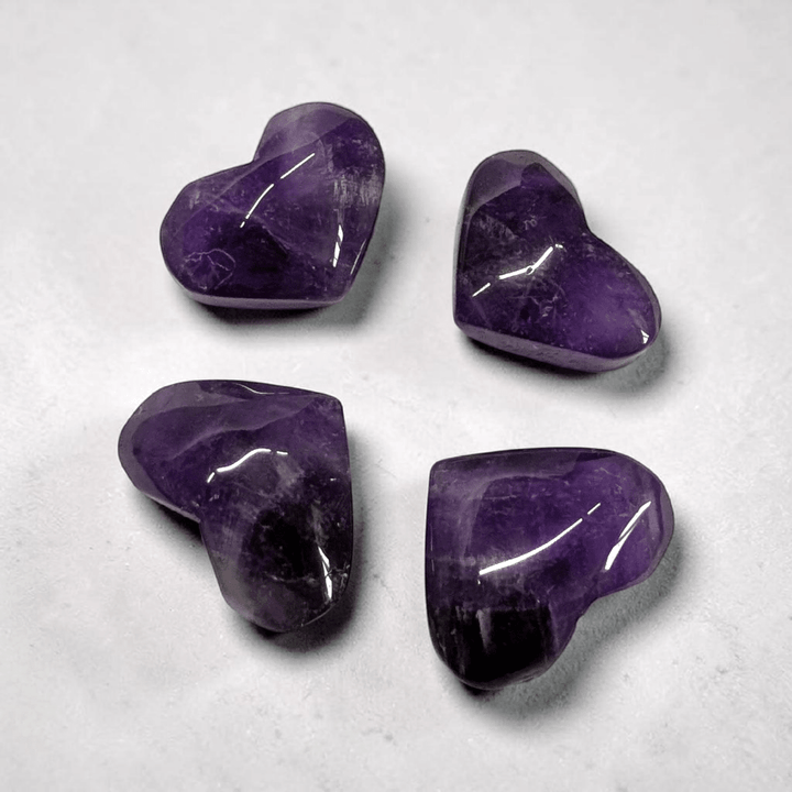 crown chakra crystal Amethyst heart  for higher self connection available at zen collection metaphysical store