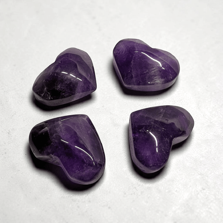 crown chakra crystal Amethyst heart  for higher self connection available at zen collection metaphysical store