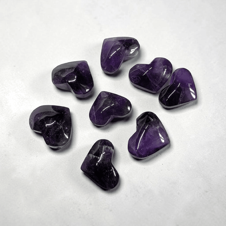 crown chakra crystal Amethyst heart  for higher self connection available at zen collection metaphysical store