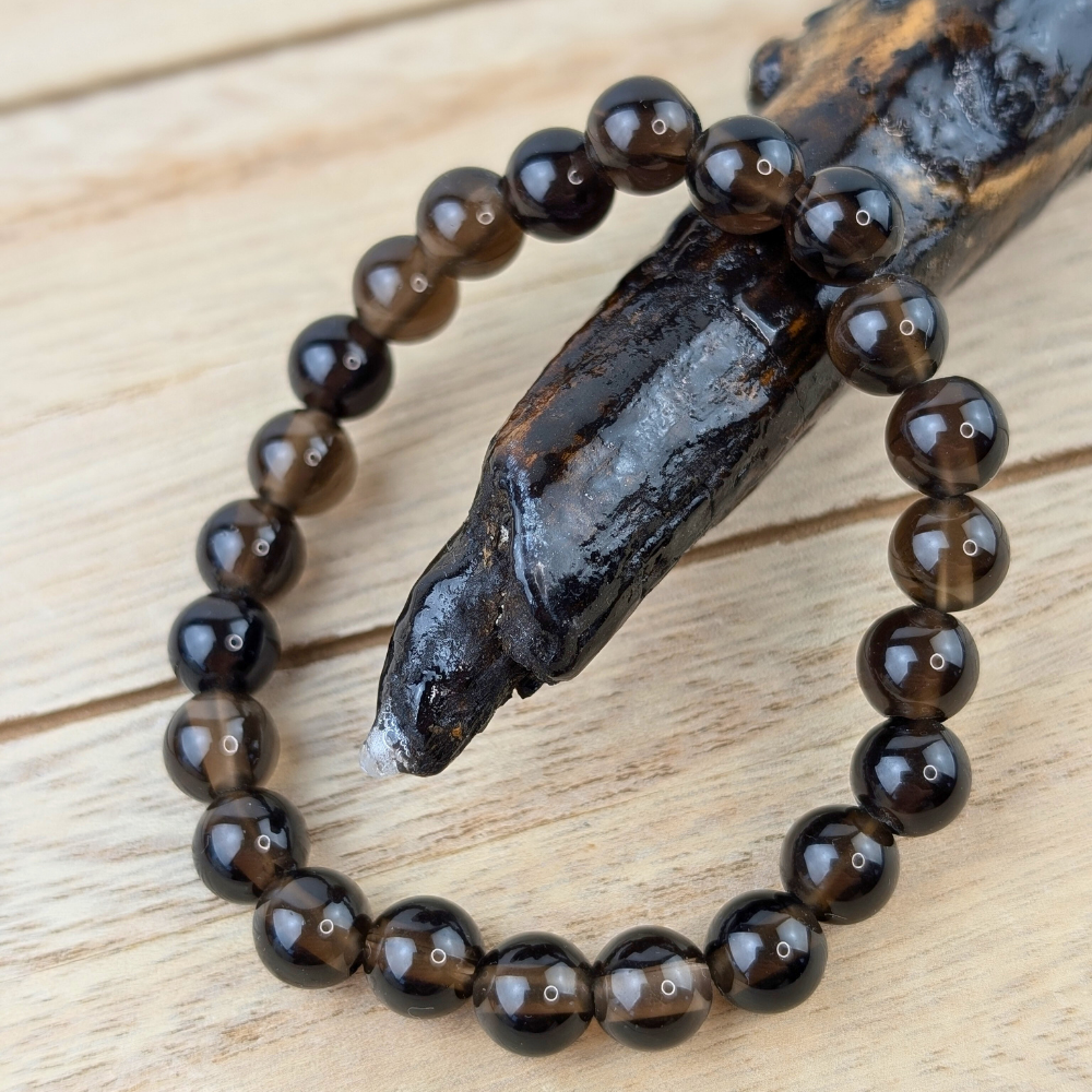 Protective smoky quartz jewelry for grounding