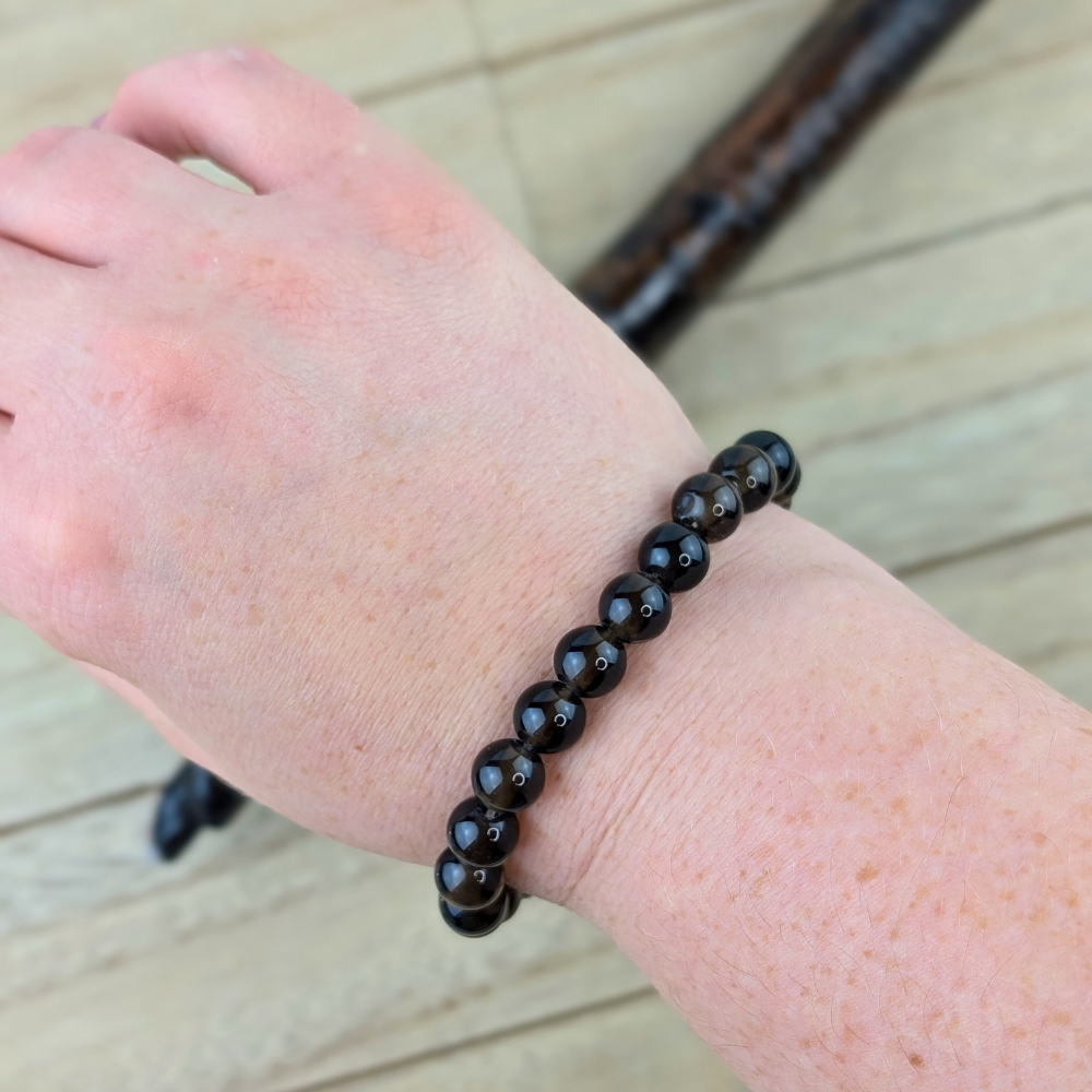 Authentic smoky quartz bracelet for emotional balance